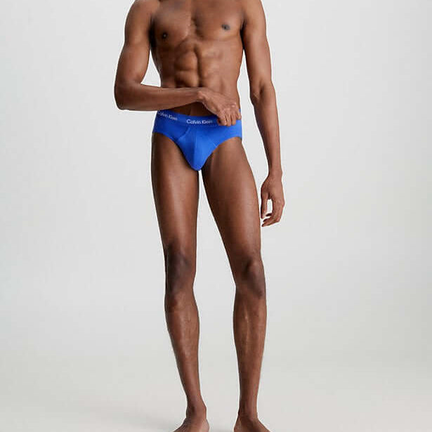 Calvin Klein 3 Pack Cotton Stretch – Hip Briefs ( BLACK / NAVY / BLUE )