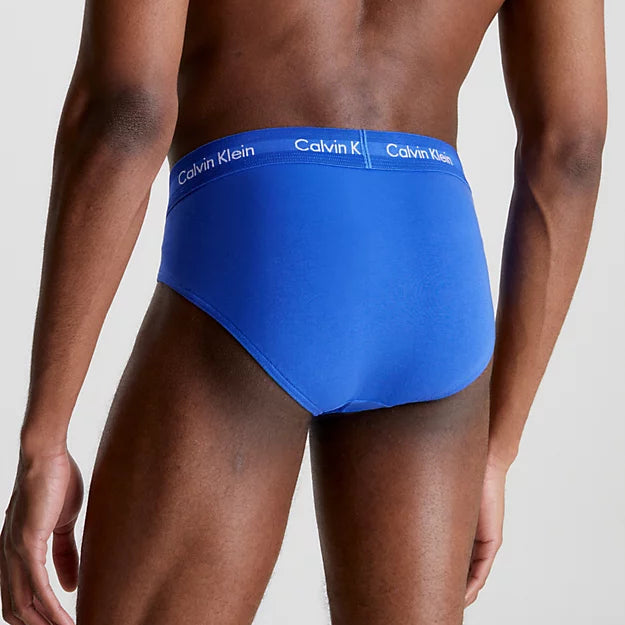Calvin Klein 3 Pack Cotton Stretch – Hip Briefs ( BLACK / NAVY / BLUE )