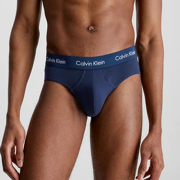 Calvin Klein 3 Pack Cotton Stretch – Hip Briefs ( BLACK / NAVY / BLUE )