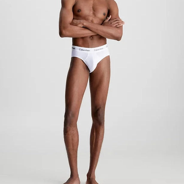 Calvin Klein 3 Pack Cotton Stretch – Hip Briefs ( White / Red / Navy )