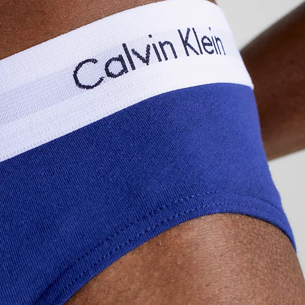 Calvin Klein 3 Pack Cotton Stretch – Hip Briefs ( White / Red / Navy )