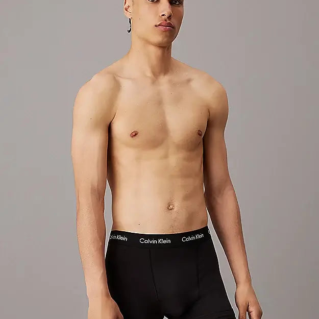 Calvin Klein 3 Pack Cotton Stretch Trunks, Black- Multi