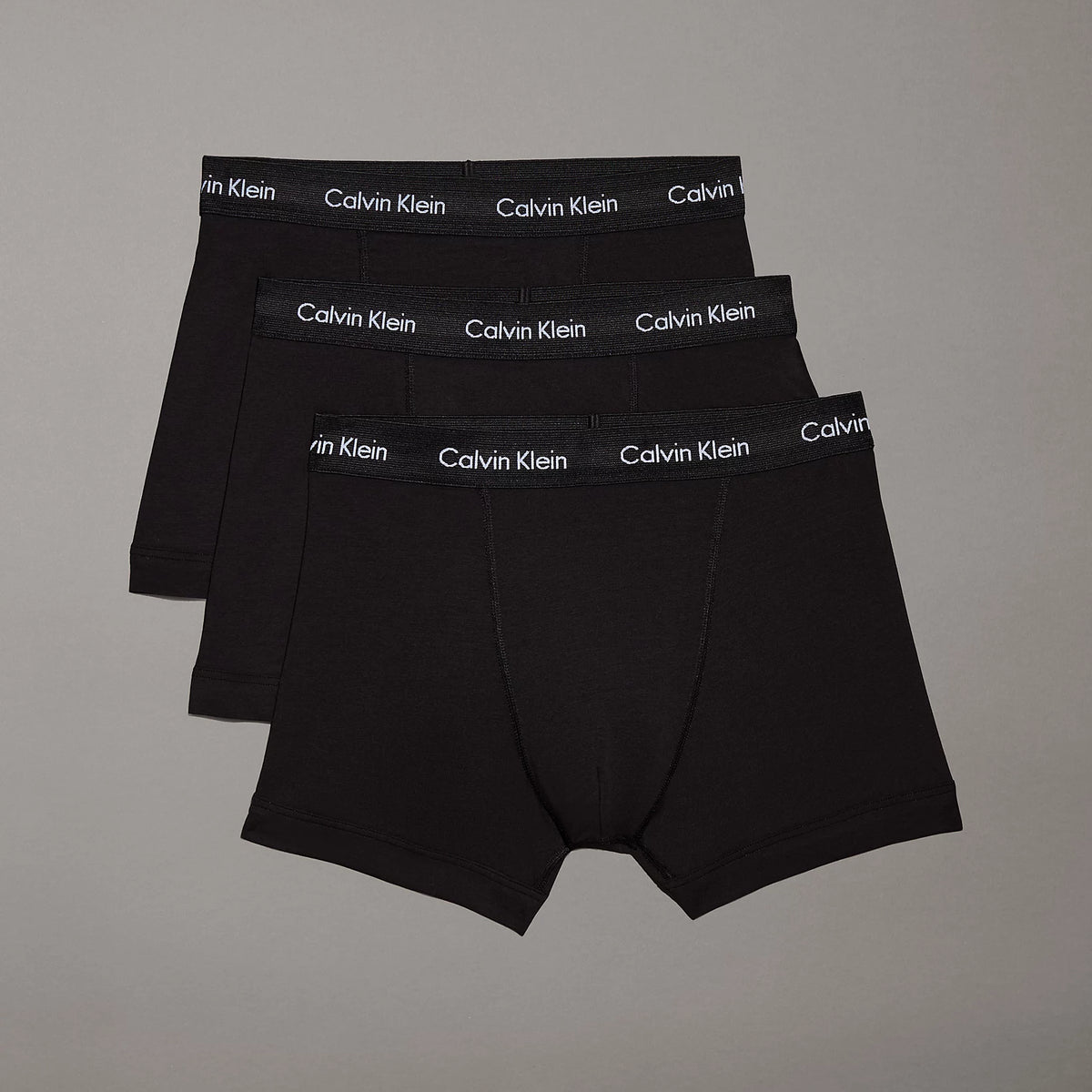 Calvin Klein Pack of Cotton Stretch Trunks – Black Men's
