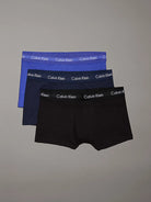 Calvin Klein 3 Pack Cotton Stretch –Low Rise Trunks ( Blue / Navy / Black )