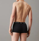 Calvin Klein 3 Pack Low Rise Trunks Cotton Stretch - Black, Hemisphere Blue, Ash