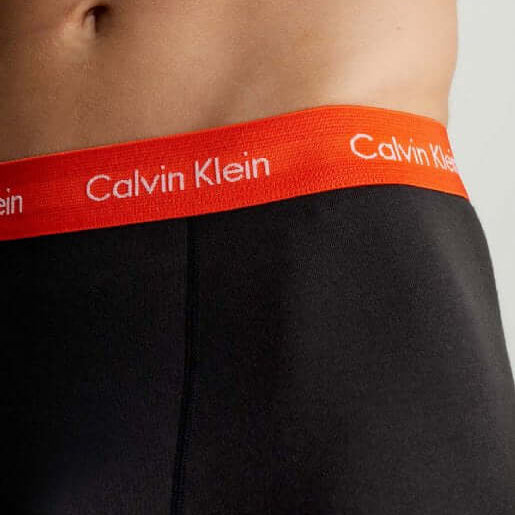 Calvin Klein 3 Pack Cotton Stretch Trunks - (B- Cher Ks/Eiffle Twr/Moss Gr Wbs)