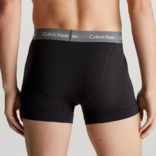 Calvin Klein 3 Pack Cotton Stretch Trunks - (B- Cher Ks/Eiffle Twr/Moss Gr Wbs)
