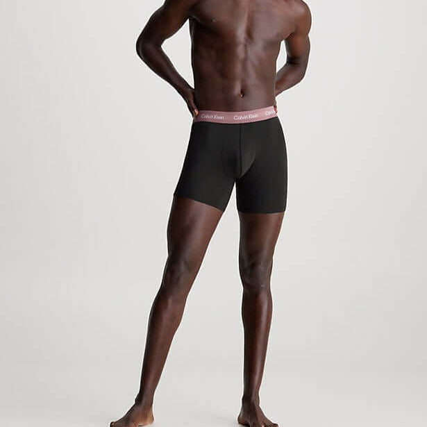 Calvin Klein 3 Pack Boxer Briefs Cotton Stretch Black-Capri Rse/Ocn Dpths Wb/B-Wte Wb