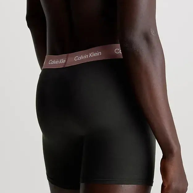 Calvin Klein 3 Pack Boxer Briefs Cotton Stretch Black-Capri Rse/Ocn Dpths Wb/B-Wte Wb