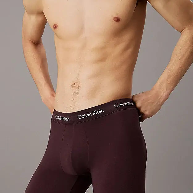 Calvin Klein 3 Pack Boxer Briefs Cotton Stretch - Rock Ridge, Fudge, Bruschetta