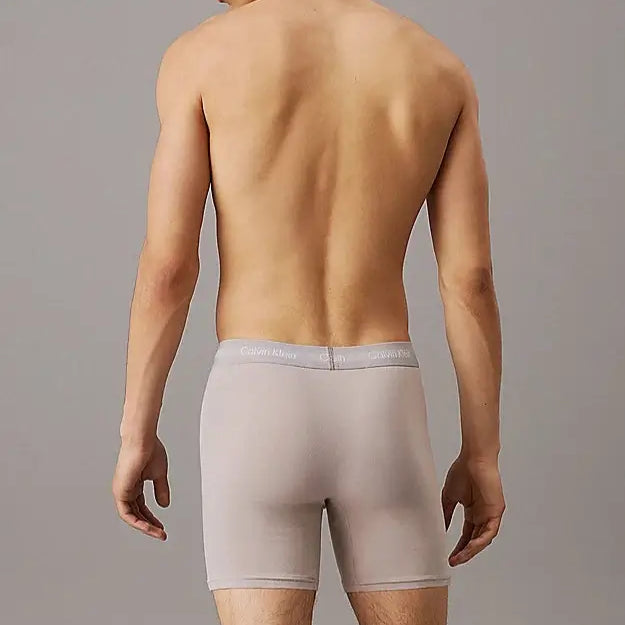 Calvin Klein 3 Pack Boxer Briefs Cotton Stretch - Black/Hemisphere Blue/Ash