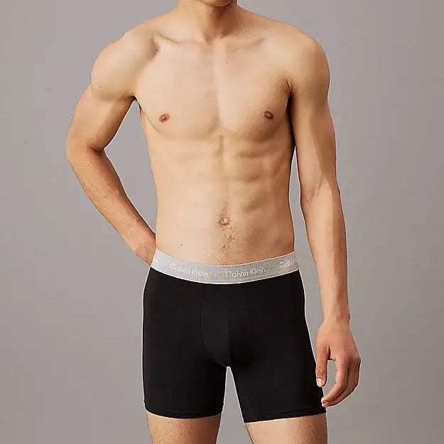 Calvin Klein 3 Pack Boxer Briefs Cotton Stretch - Black/Multi