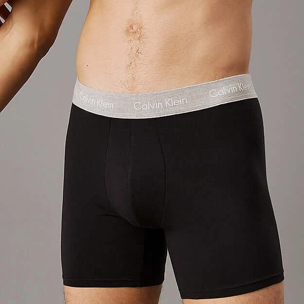 Calvin Klein 3 Pack Boxer Briefs Cotton Stretch - Black/Multi