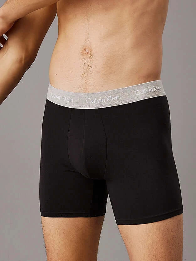 Calvin Klein 3 Pack Boxer Briefs Cotton Stretch - Black/Multi
