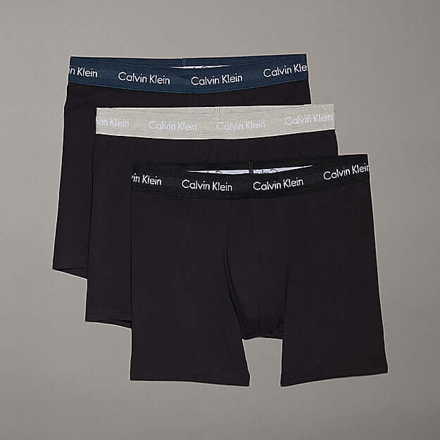 Calvin Klein 3 Pack Boxer Briefs Cotton Stretch - Black/Multi