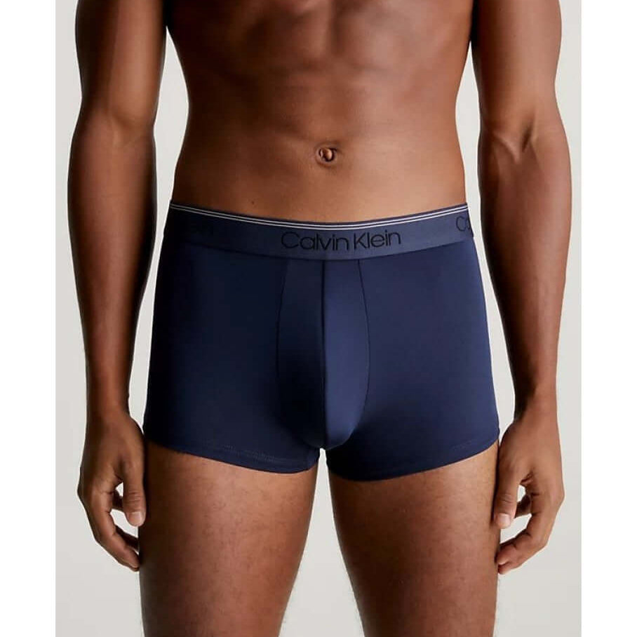 Calvin Klein 3 Pack Low Rise Trunks Micro Stretch Wicking - Brown/Blue/Black