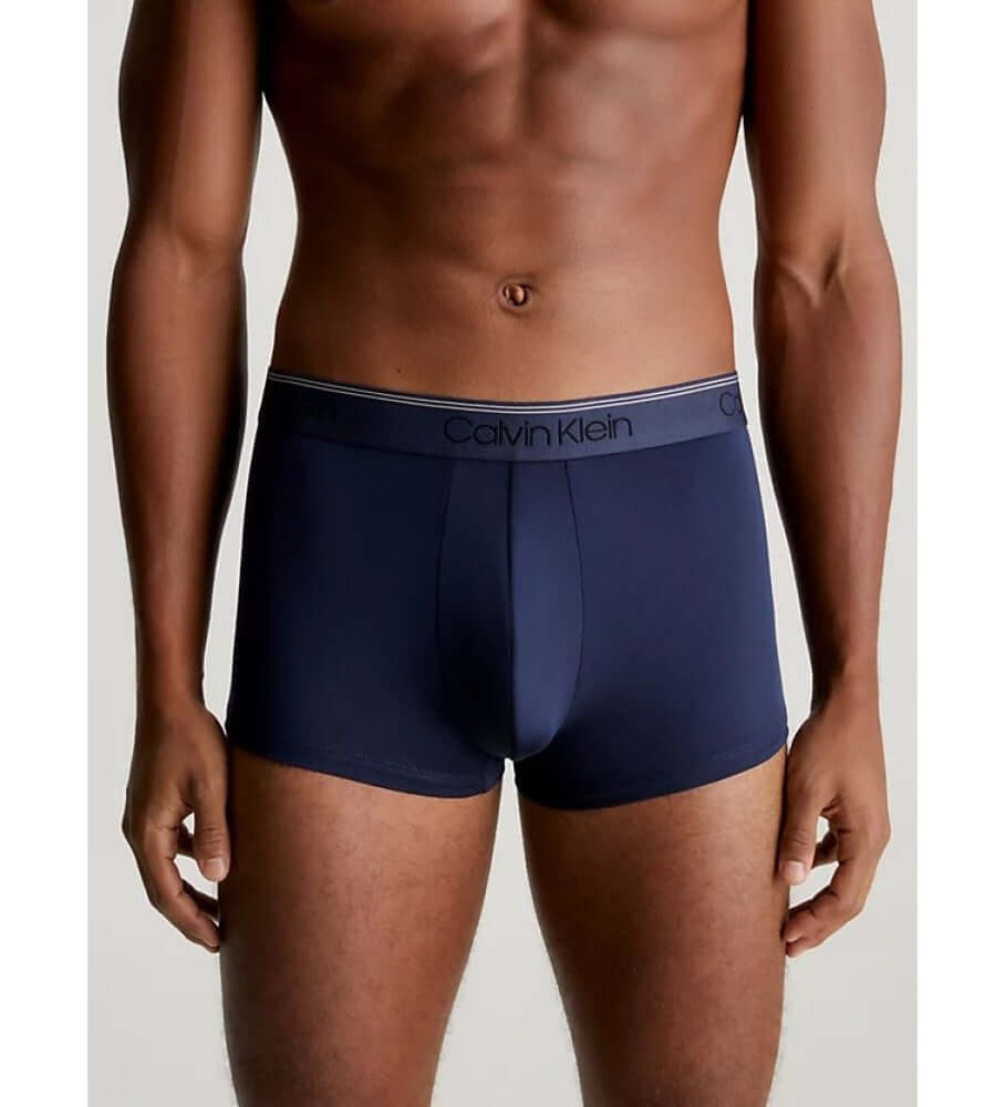 Calvin Klein 3 Pack Low Rise Trunks Micro Stretch Wicking - Brown/Blue/Black