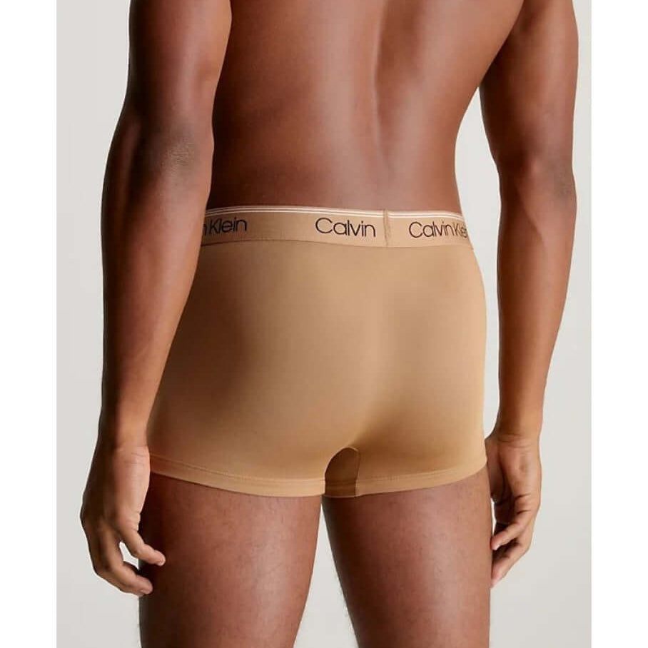 Calvin Klein 3 Pack Low Rise Trunks Micro Stretch Wicking - Brown/Blue/Black