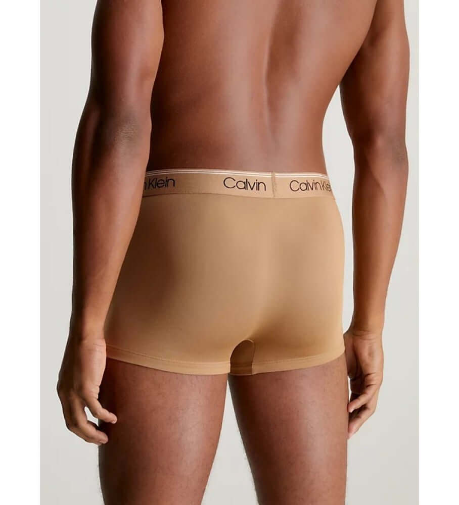 Calvin Klein 3 Pack Low Rise Trunks Micro Stretch Wicking - Brown/Blue/Black