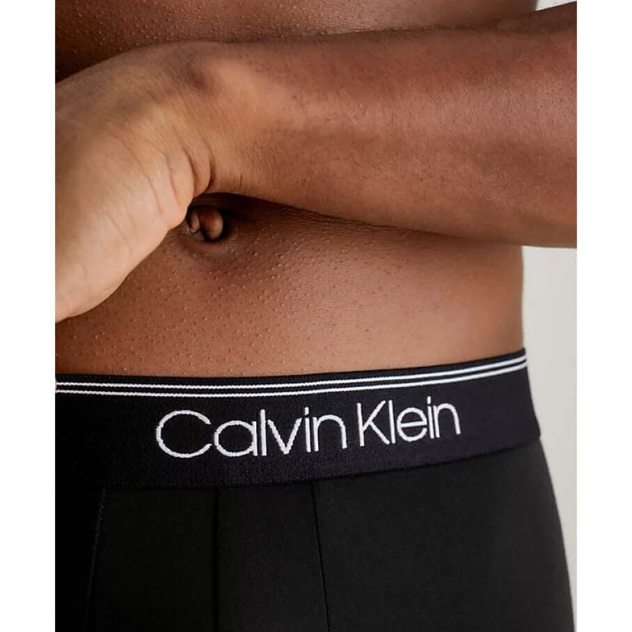 Calvin Klein 3 Pack Low Rise Trunks Micro Stretch Wicking - Brown/Blue/Black