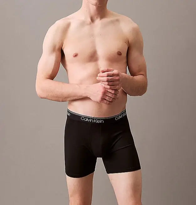 Calvin Klein 3 Pack Micro Stretch Boxer Briefs - Black / Syrah, Cocoon WBS