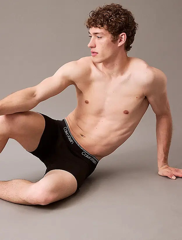 Calvin Klein 3 Pack Micro Stretch Boxer Briefs - Black / Syrah, Cocoon WBS