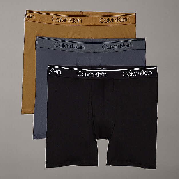 Calvin Klein 3 Pack Micro Stretch Boxer Briefs - Black/ Olive Leaves/ Turbulence