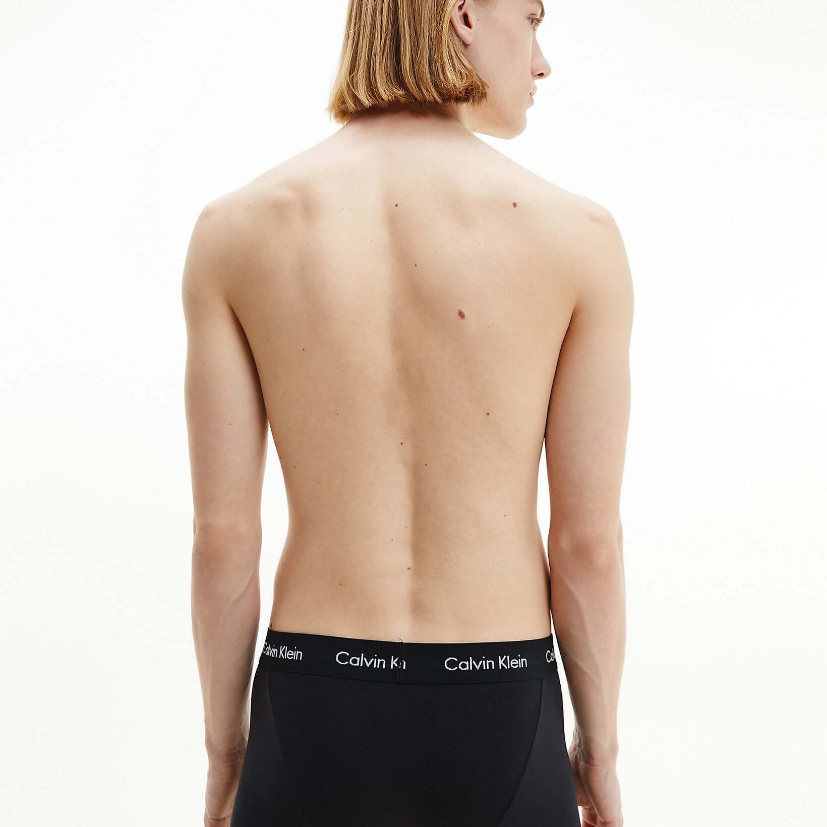 Calvin Klein 5 Pack Cotton Stretch - Low Rise Trunks ( Black / Black Waistband )