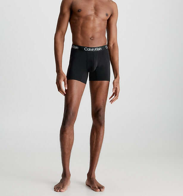 Calvin Klein 3 Pack Modern Structure Boxer Briefs - Black