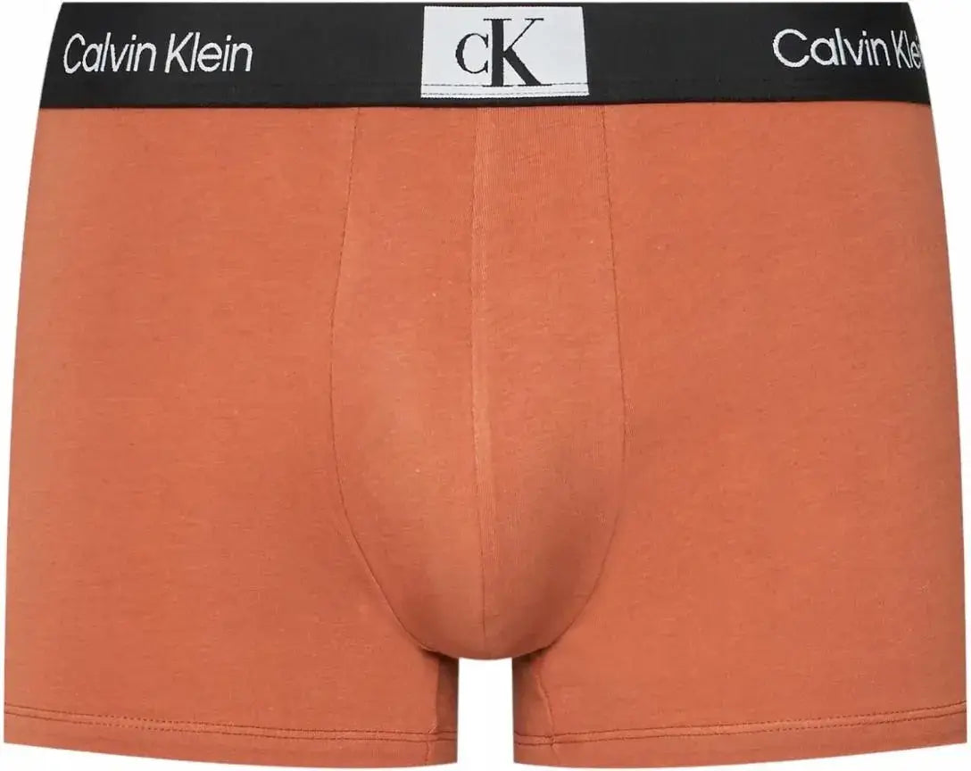 Calvin Klein 3 Pack CK96 Trunks - Grey / Orange / Print
