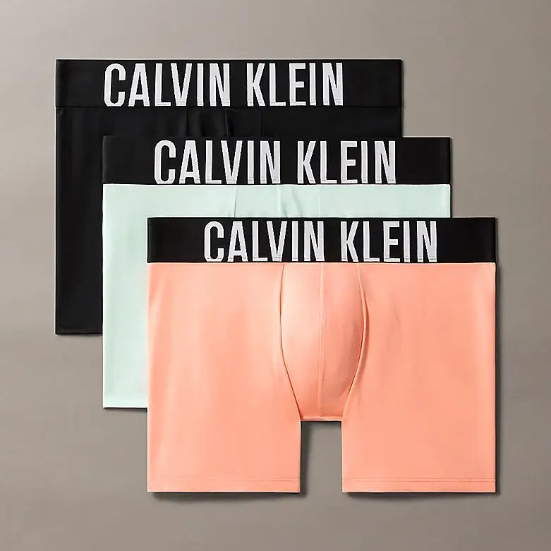 Calvin Klein Underwear 3 Pack Intense Power Microfibre Boxer Briefs - Papaya Punch