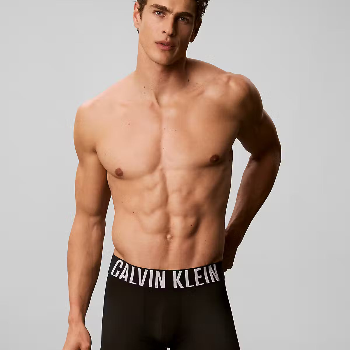 Calvin Klein Intense Power Microfibre Stretch 3 Pack Trunks Black Multi image 2