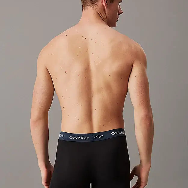 Calvin Klein 5 Pack Boxer Briefs Cotton Stretch - Black/Multi Colour Waistbands