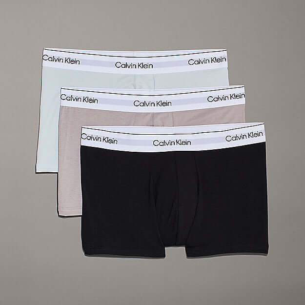 Calvin Klein 3 Pack Trunks Modern Cotton - Legion Blue / Exact Red / Black