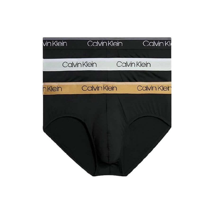 Calvin Klein 3 Pack Briefs Micro Stretch Wicking - Black