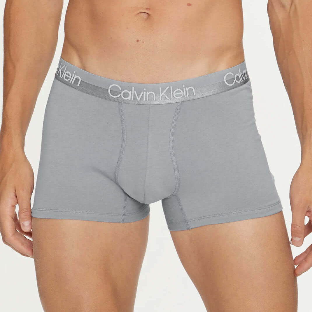 Calvin Klein 3 Pack Modern Structure Trunk - Navy / Red / Grey
