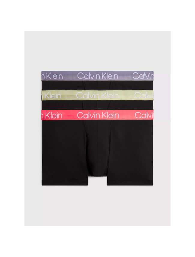Calvin Klein 3 Pack Modern Structure Boxer Trunks - B- December