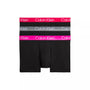 Calvin Klein 3 Pack Modern Structure Boxer Trunks - Black with Coloured Waistbands