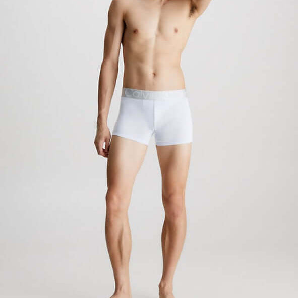 Calvin Klein 3 Pack Trunks Steel Cotton - Arctic Ice / Red Clay / Charcoal Grey