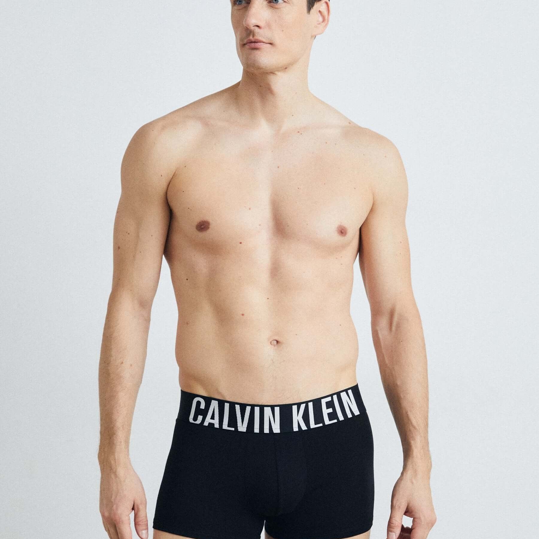 Calvin Klein Underwear 3 Pack Intense Power Cotton Trunks - Black, Multi Colour Logo