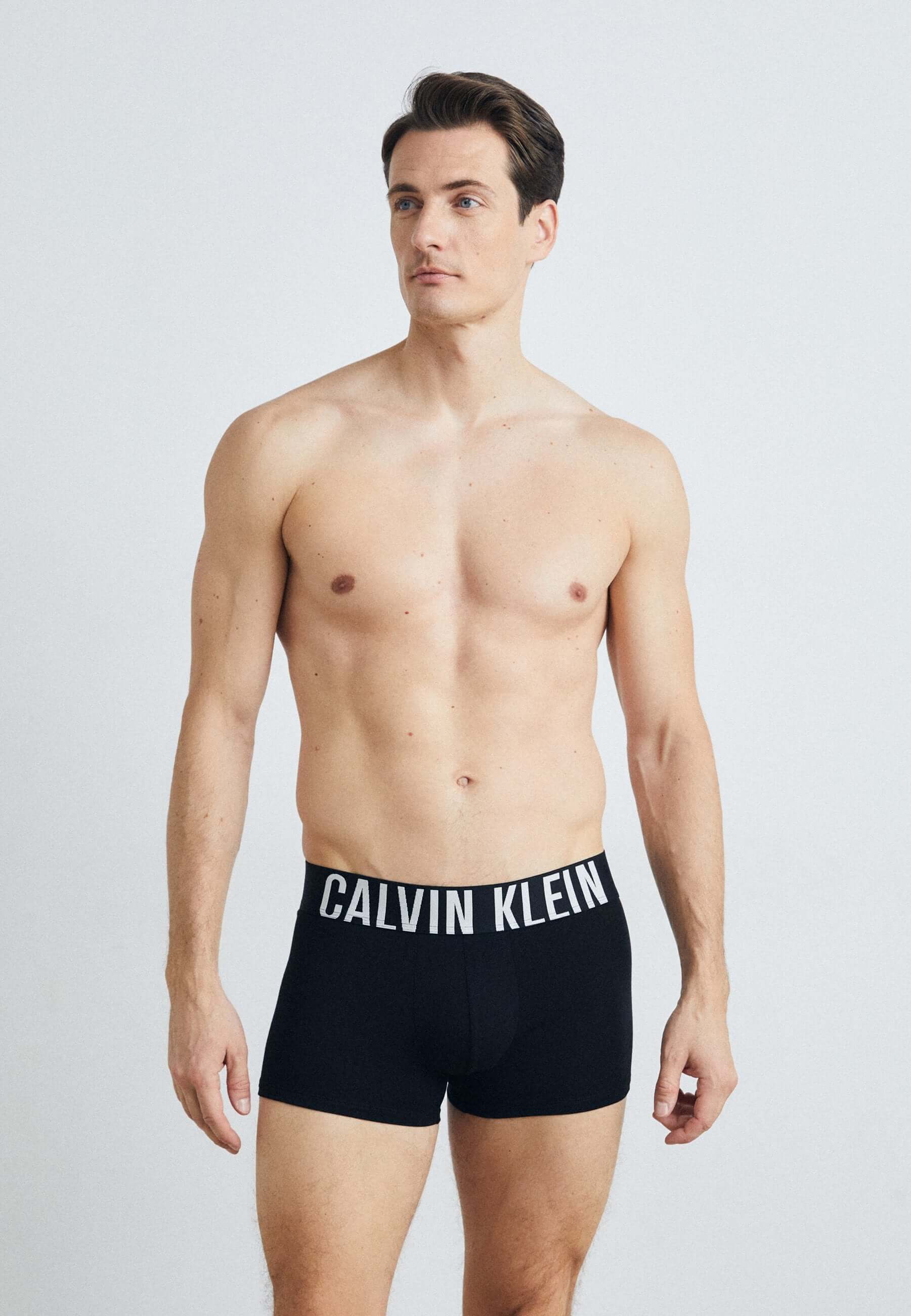 Calvin Klein Underwear 3 Pack Intense Power Cotton Trunks - Black, Multi Colour Logo