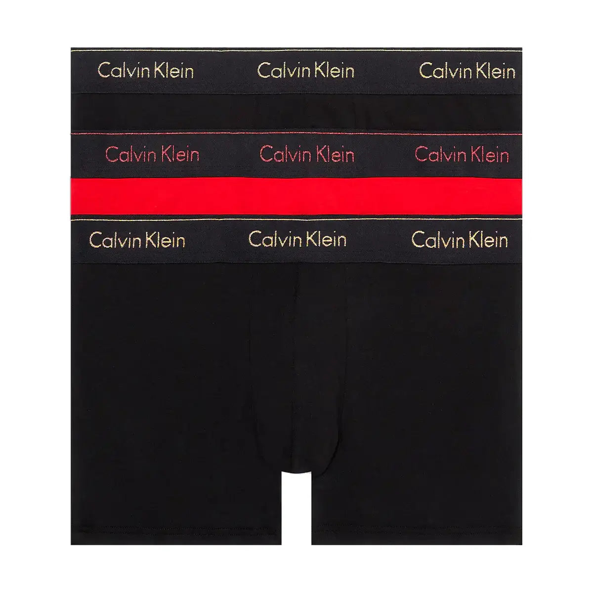 Calvin Klein 3 Pack Boxer Trunks Modern Cotton - Black/ Red / Black