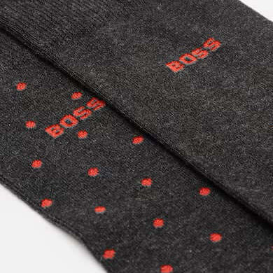 Boss 2 Pack Mini Dots Cotton Blend Socks - Red Dots
