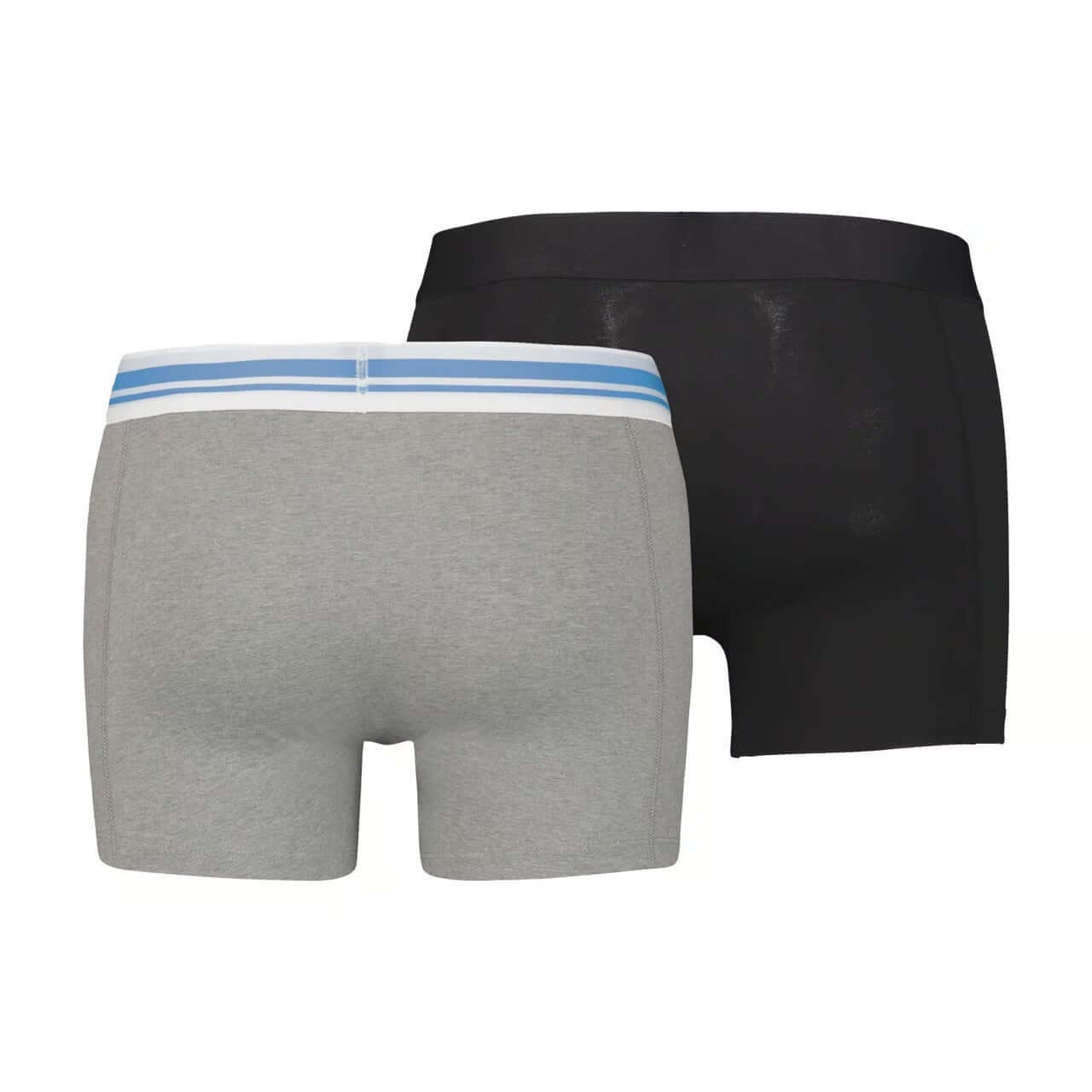 Puma Placed Logo Men's Boxer Underwear 2 Pack - Mid Grey / Regal Blue