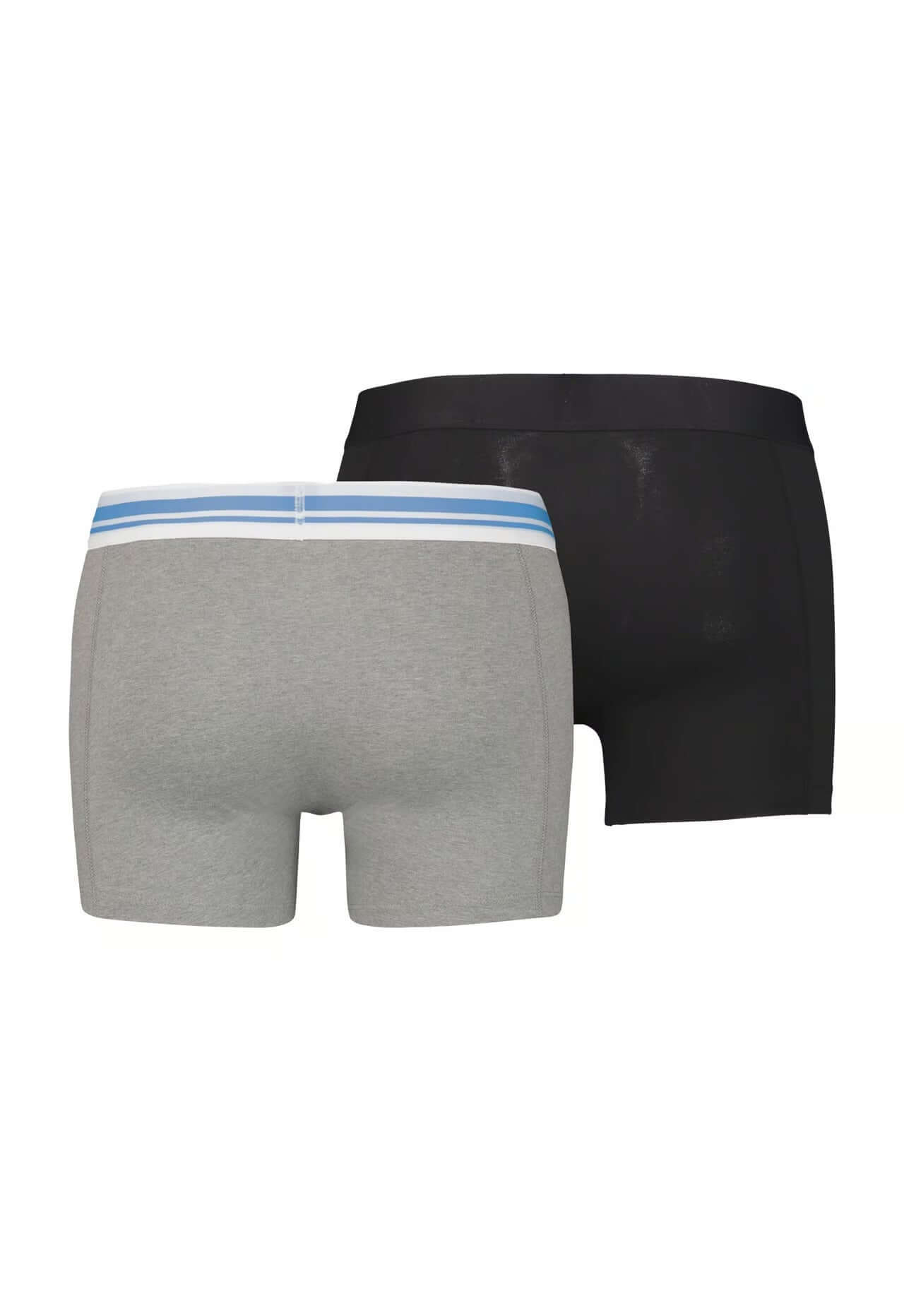 Puma Placed Logo Men's Boxer Underwear 2 Pack - Mid Grey / Regal Blue