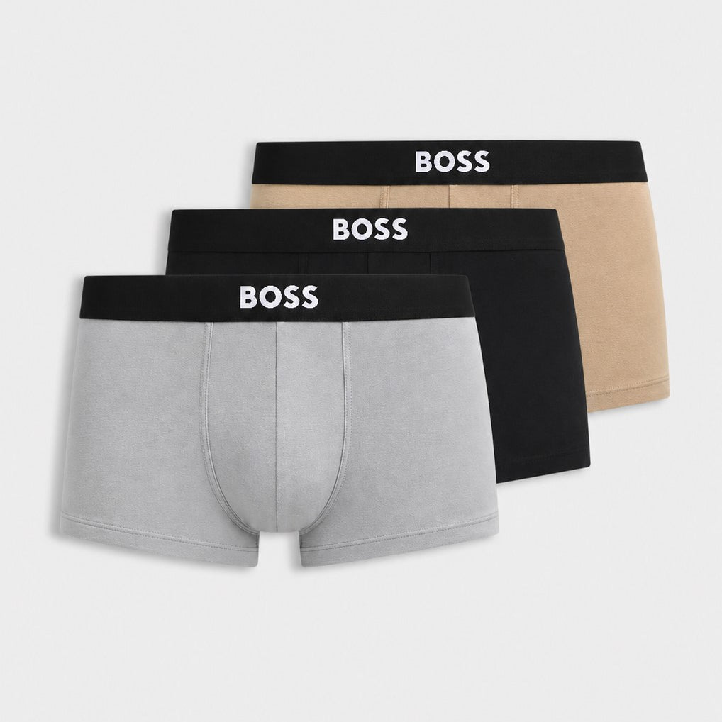 BOSS ONE 3 Pack Stretch Cotton Trunks | Men's Underwear