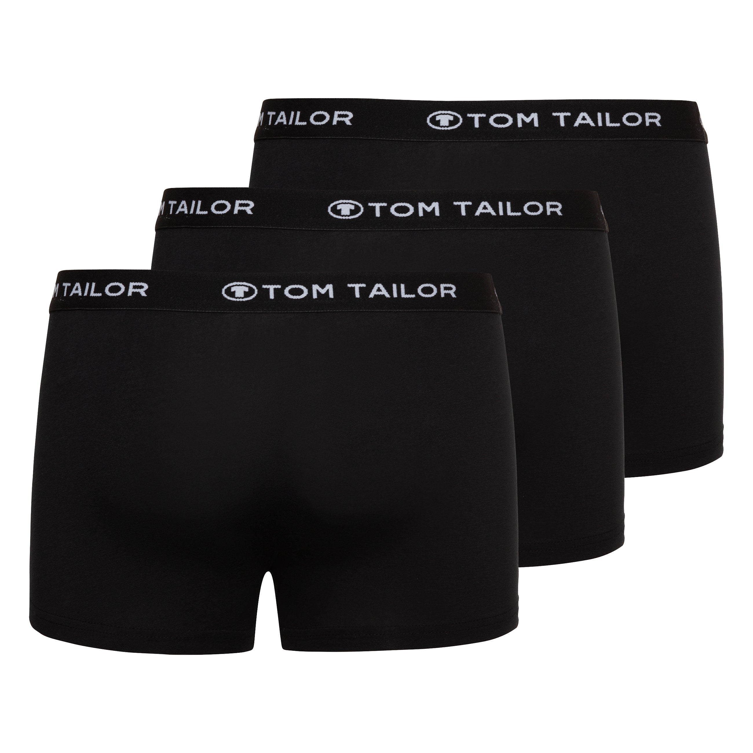 Tom Tailor Men's Pants 3 Pack Cotton Stretch Trunks- Black
