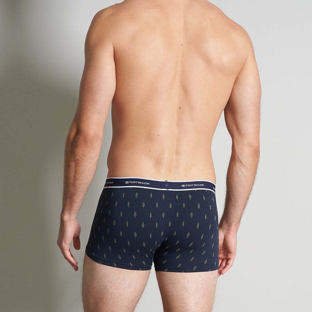 Tom Tailor Men's Pants 2 Pack Cotton Stretch Trunks- Blue Multi