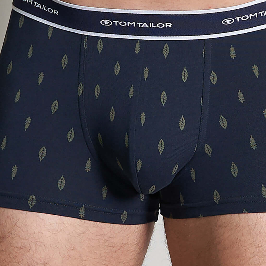 Tom Tailor Men's Pants 2 Pack Cotton Stretch Trunks- Blue Multi