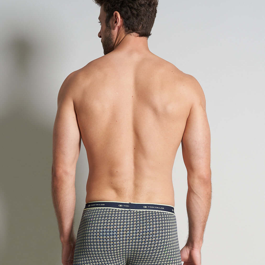 Tom Tailor Men's 2 Pack Cotton Stretch Long Boxer Briefs - Blue Print